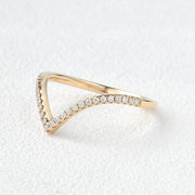 0.15 CTW Round Brilliant Cut Curved Eternity Wedding Band Mapple Gems